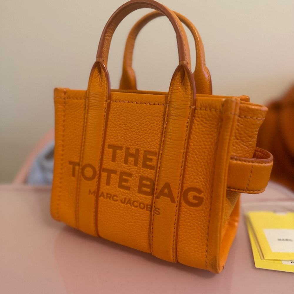 Orange mini Marc Jacob tote bag
